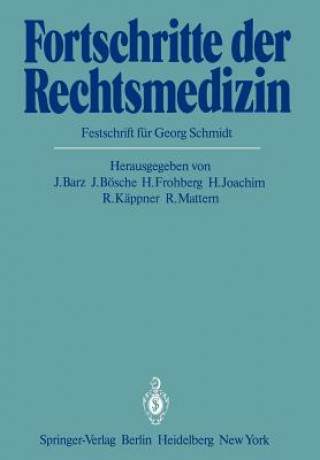 Book Fortschritte der Rechtsmedizin J. Barz