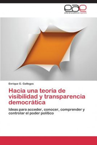 Könyv Hacia una teoria de visibilidad y transparencia democratica Gallegos Enrique G