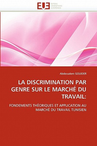 Carte La Discrimination Par Genre Sur Le March  Du Travail Abdessalem Gouider