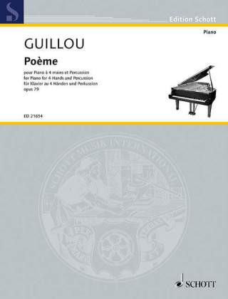 Printed items Poème op. 79, Klavier 4-händig und Schlagzeug, Spielaprtitur Jean Guillou