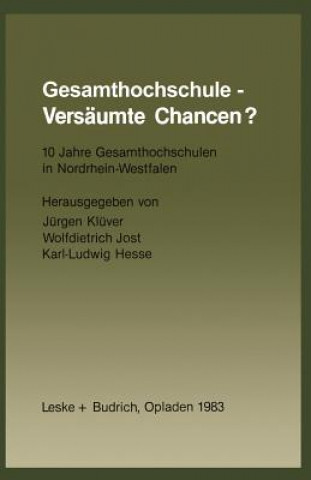 Książka Gesamthochschule - Versaumte Chancen? Jürgen Klüver