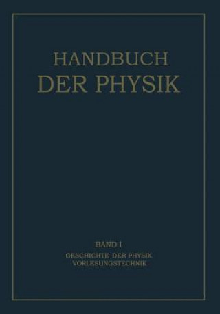 Libro Geschichte Der Physik Vorlesungstechnik H. Geiger