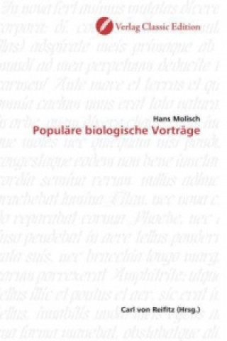 Carte Populäre biologische Vorträge Hans Molisch