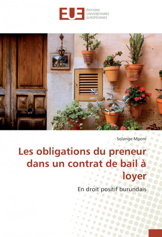 Carte Les obligations du preneur dans un contrat de bail à loyer Solange Mpore