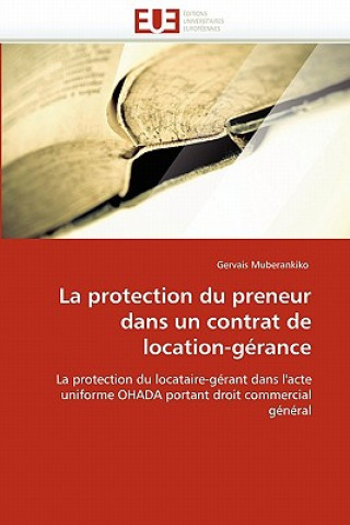 Kniha Protection Du Preneur Dans Un Contrat de Location-G rance Gervais Muberankiko