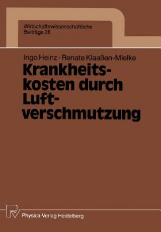 Kniha Krankheitskosten Durch Luftverschmutzung Ingo Heinz
