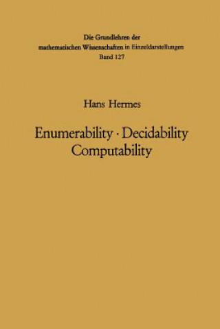 Könyv Enumerability * Decidability Computability Hans Hermes