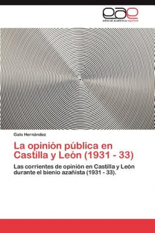 Kniha opinion publica en Castilla y Leon (1931 - 33) Galo Hernández