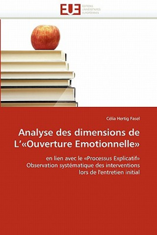 Книга Analyse Des Dimensions de l''ouverture Emotionnelle Célia Hertig Fasel