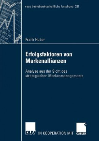 Book Erfolgsfaktoren von Markenallianzen Frank Huber