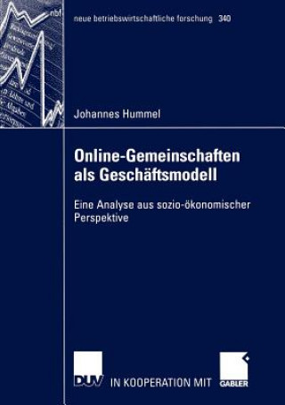 Knjiga Online-Gemeinschaften als Geschaftsmodell Johannes Hummel