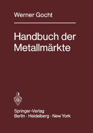 Kniha Handbuch der Metallmarkte 