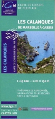 Materiale tipărite IGN Karte, Carte de loisirs de plain air Les Calanques de Marseille a Cassis 
