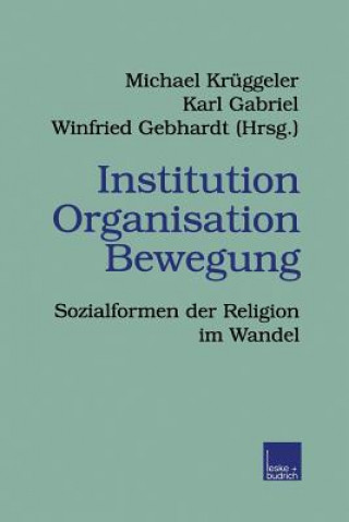 Kniha Institution Organisation Bewegung Karl Gabriel