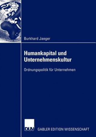 Book Humankapital und Unternehmenskultur Burkhard Jaeger