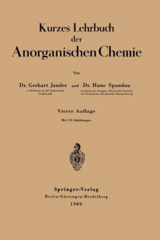 Książka Kurzes Lehrbuch Der Anorganischen Chemie Gerhart Jander