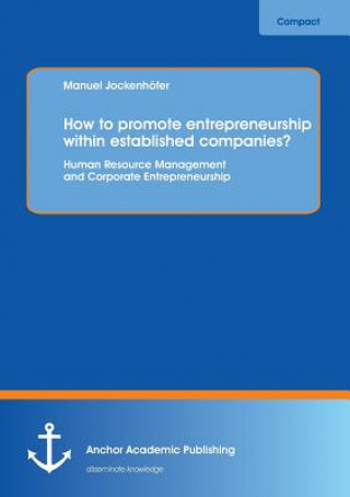 Carte How to Promote Entrepreneurship Within Established Companies? Human Resource Management and Corporate Entrepreneurship Manuel Jockenhöfer