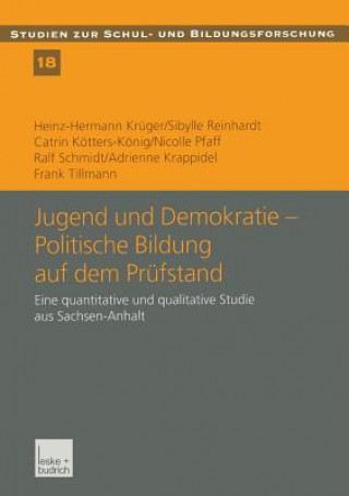 Könyv Jugend Und Demokratie -- Politische Bildung Auf Dem Pr fstand Heinz-Hermann Kruger