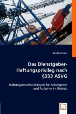 Könyv Das Dienstgeber-Haftungsprivileg nach § 333 ASVG (f. Österreich) Dan Katzlinger