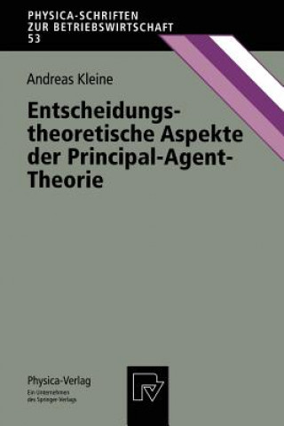 Könyv Entscheidungstheoretische Aspekte Der Principal-Agent-Theorie Andreas Kleine