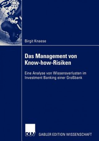 Kniha Management von Know-how-Risiken Birgit Knaese