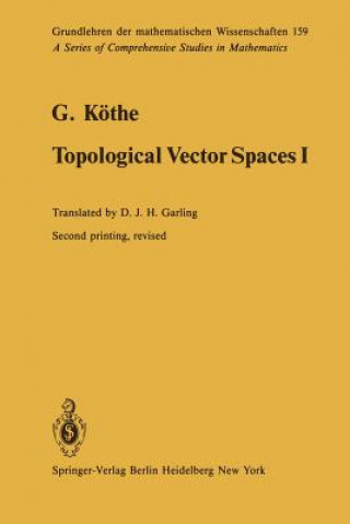 Kniha Topological Vector Spaces I Gottfried Köthe