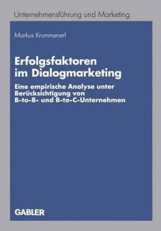 Libro Erfolgsfaktoren Im Dialogmarketing Markus Krummenerl