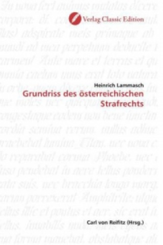Carte Grundriss des österreichischen Strafrechts Heinrich Lammasch