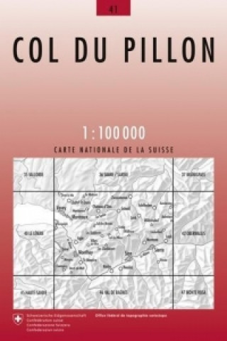 Nyomtatványok Landeskarte der Schweiz 41 Col du Pillon 