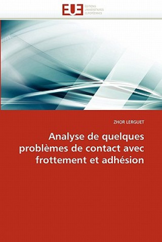 Könyv Analyse de quelques problemes de contact avec frottement et adhesion Zhor Lerguet
