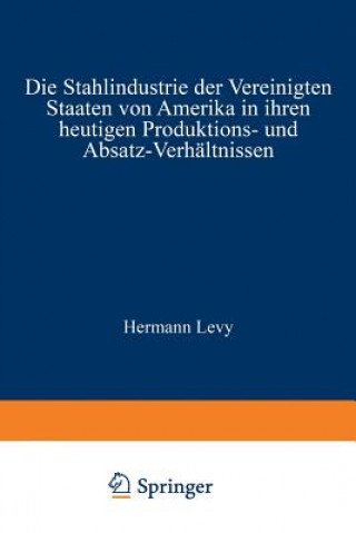 Könyv Stahlindustrie Der Vereinigten Staaten Von Amerika in Ihren Heutigen Produktions- Und Absatz-Verhaltnissen Hermann Levy