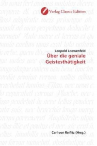 Carte Über die geniale Geistesthätigkeit Leopold Loewenfeld