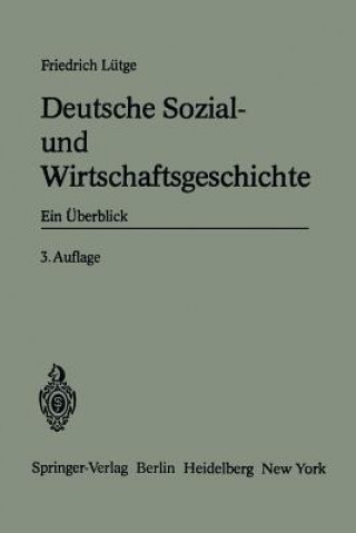 Book Deutsche Sozial- und Wirtschaftsgeschichte Friedrich Lütge