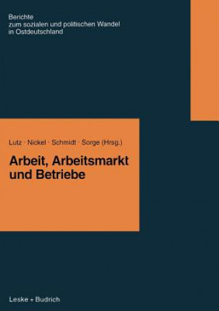 Kniha Arbeit, Arbeitsmarkt Und Betriebe Burkart Lutz