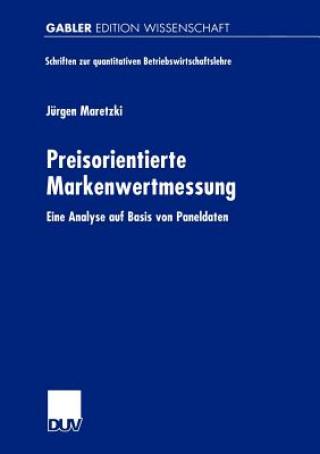 Książka Preisorientierte Markenwertmessung Jürgen Maretzki