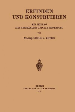 Книга Erfinden und Konstruieren Georg J. Meyer