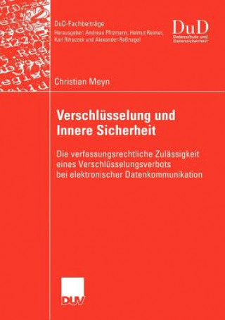 Книга Verschlusselung und Innere Sicherheit Christian Meyn