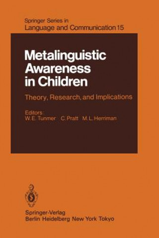 Kniha Metalinguistic Awareness in Children J. Bowey