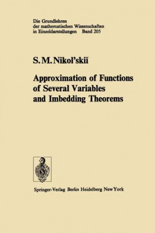 Kniha Approximation of Functions of Several Variables and Imbedding Theorems S. M. Nikol'skii