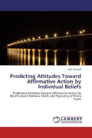 Kniha Predicting Attitudes Toward Affirmative Action by Individual Beliefs Leah Ozeroff