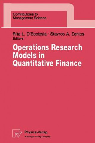 Kniha Operations Research Models in Quantitative Finance Rita L. D'Ecclesia