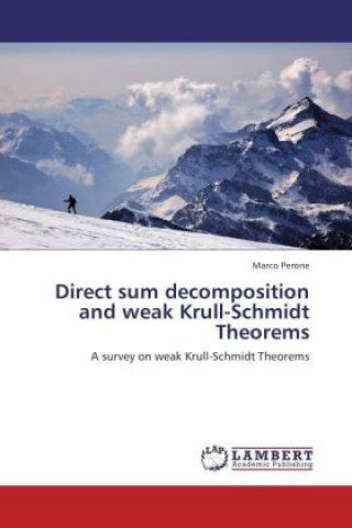 Kniha Direct sum decomposition and weak Krull-Schmidt Theorems Marco Perone