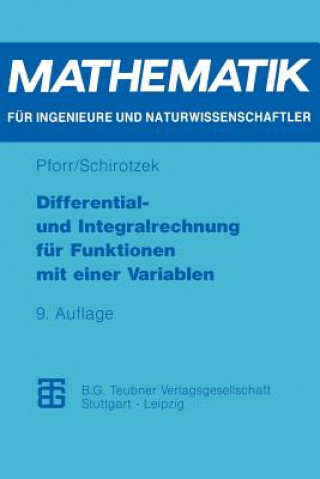 Kniha Differential- und Integralrechnung für Funktionen mit einer Variablen Ernst-Adam Pforr