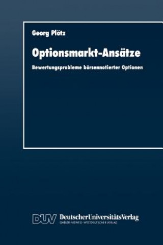 Knjiga Optionsmarkt-Ansatze Georg Plötz