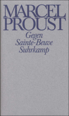 Kniha Gegen Sainte-Beuve Marcel Proust