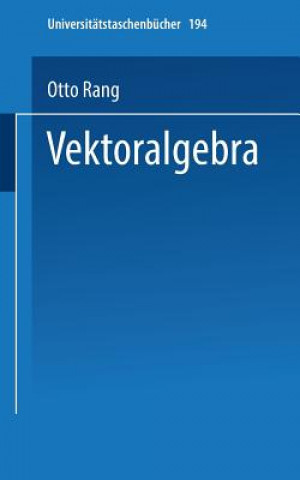 Kniha Vektoralgebra Otto Rang