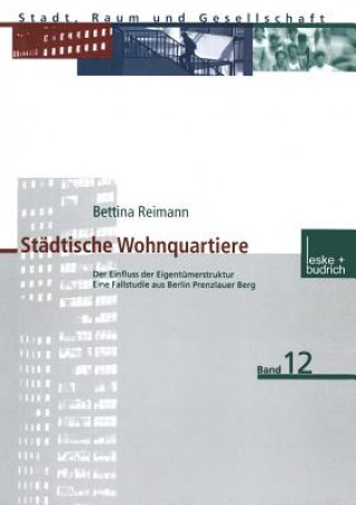 Libro St dtische Wohnquartiere Bettina Reimann