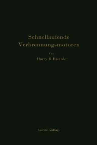 Książka Schnellaufende Verbrennungsmotoren Harry R. Ricardo