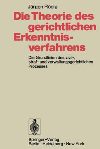 Könyv Die Theorie des Gerichtlichen Erkenntnisverfahrens Jürgen Rödig