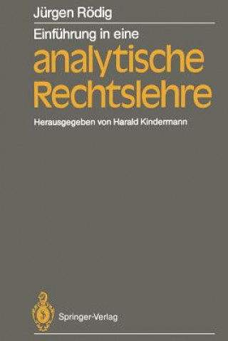 Książka Einfuhrung in Eine Analytische Rechtslehre Jürgen Rödig